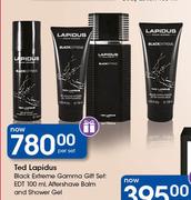 Ted Lapidus Black Extreme Gamma Gift Set: EDT 100ml, After Shave Balm And Shower Gel-Per Set