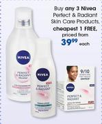 Nivea Perfect & Radiant Skin Care Products-Each