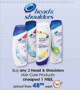Head & Shoulders Hair Care Products-Each