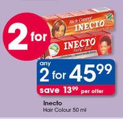 Inecto Hair Colour-2x50ml Each