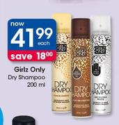 Girlz Only Dry Shampoo-200ml Each