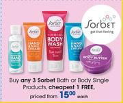 Sorbet Bath Or Body Single Products-Each