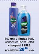 Radox Body Washes Or Foam Baths-Each