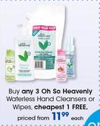 Oh So Heavenly Waterless Hand Cleaners Or Wipes-Each