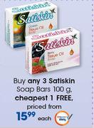 Satiskin Soap Bars-100g Each