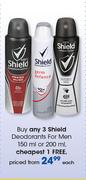 Shield Deodorant For Men-150ml Or 200ml Each