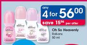 Oh So Heavenly Roll On-4x50ml Per Offer
