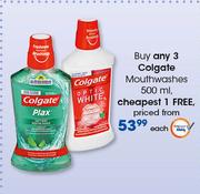 Colgate Mouthwashes-500ml Each