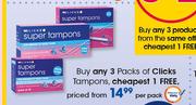 Clicks Tampons-Per Pack