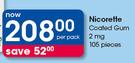 Nicorette Coated Gums 2mg-105 Pieces Per Pack