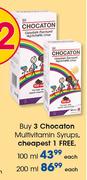 Chocatan Multivitamin Syrups-100ml Each