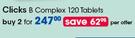 Clicks B Complex-2x120 Tablets Per Offer