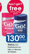 Nativa Go! Multivitamin For Men Or Women-60 Tablets Per Offer