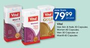 Vital Hair, Skin & Nails 30 Capsules, Wmen 60 Capsules, Men 30 Capsules+Maxi-B 60 Capsules-Per Pack