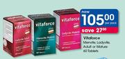 Vitaforce Menvite, Ladyvite, Adult Or Mature-60 Tablets Per Pack