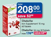 Chela-Fer Iron Supplement 24mg-30 Tablets Per Pack