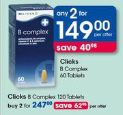 Clicks B Complex-2x60 Tablets Per Offer