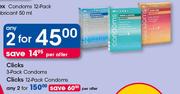 Clicks Condom-2x12 Pack Per Offer