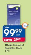 Clicks Probiotic-4 Paediatric Drops-5ml Each
