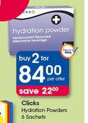 Clicks Hydration Powders-2x6 Sachets Per Offer