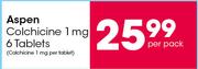 Aspen Colchicine 1mg-6 Tablets Per Pack