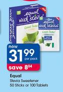 Equal Stevia Sweetener-50 Sticks Or 100 Tablets Per Pack