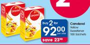 Canderel Yellow Sweetener-2x100 Sachets Per Offer