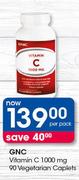 GNC Vitamin C 1000 mg-9 Vegetarian Caplets Per Pack