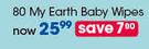 My Earth Baby Wipes-80 Per Pack