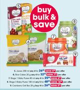 Clicks Made 4 Baby Cranberry Oat Bar-4x28g Per Offer