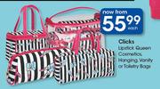 Clicks Lipstick Queen Cosmetics, Hanging, Vanity Or Toiletry Bags-Each