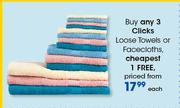 Clicks Loose Towels Or Facecloths-Each