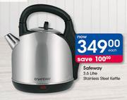 Safeway 3.6Ltr Stainless Steel Kettle-Each