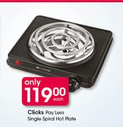 Clicks Pay Less Single Spiral Hot Plate-Each