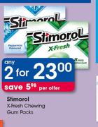 Stimorol X-Fresh Chewing Gum Packs-For 2 Per Offer