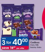 Cadbury Dairy Milk Bubbly Slabs-3 Per Offer