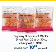 Clicks Dried Fruit-25g Or 30g Per Pack