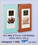 D'Licious Wafer Sticks-100g Per Pack