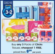 Clicks Tissues-Per Pack