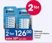 Safeway AA Or AAA Alkaline Batteries-2x10 Pack Per Offer