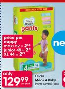Clicks Made 4 Baby Pants Jumbo Pack-Per Pack