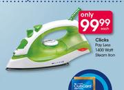 Clicks Pay Less 1400 Watt Steam Iron-Each