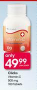 Clicks Vitamin C 500mg-100 Tablets Per Pack