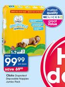 Clicks Dryprotect Disposable Nappies Jumbo Pack-Per Pack