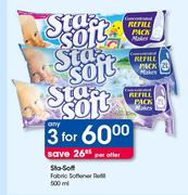 Sta Soft Fabric Softener Refill-3X500ml