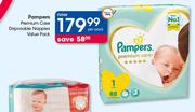 Pampers Premium Care Disposable Nappies Value Pack-Per Pack