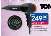 Toni&Guy 1800 Watt Hairdryer(TGDR5366/5355DR)