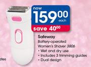Safeway Battery Operated Women's Shaver(3806)