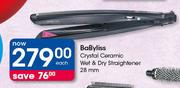 Babyliss 28mm Crystal Ceramic Wet & Dry Straightener