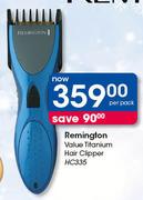 Remington Value Titanium Hair Clipper(HC335)-Per Pack